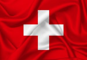 Schweiz Flagge (weißes Kreuz auf rotem Hintergrund)