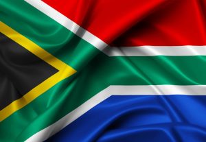 Südafrika Flagge (schwarz - gelb - grün - weiß - rot und blau)