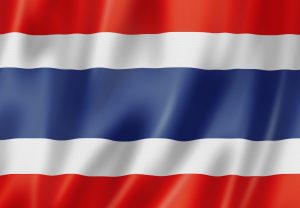 Flagge Thailand (Querstreifen rot - weiß - dunkelblau - weiß - rot)