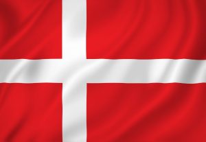 Flagge Dänemark (weißes Kreuz auf rotem Hintergrund)
