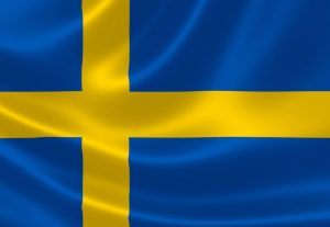 Flagge Schweden (gelbes Kreuz auf blauem Hintergrund)