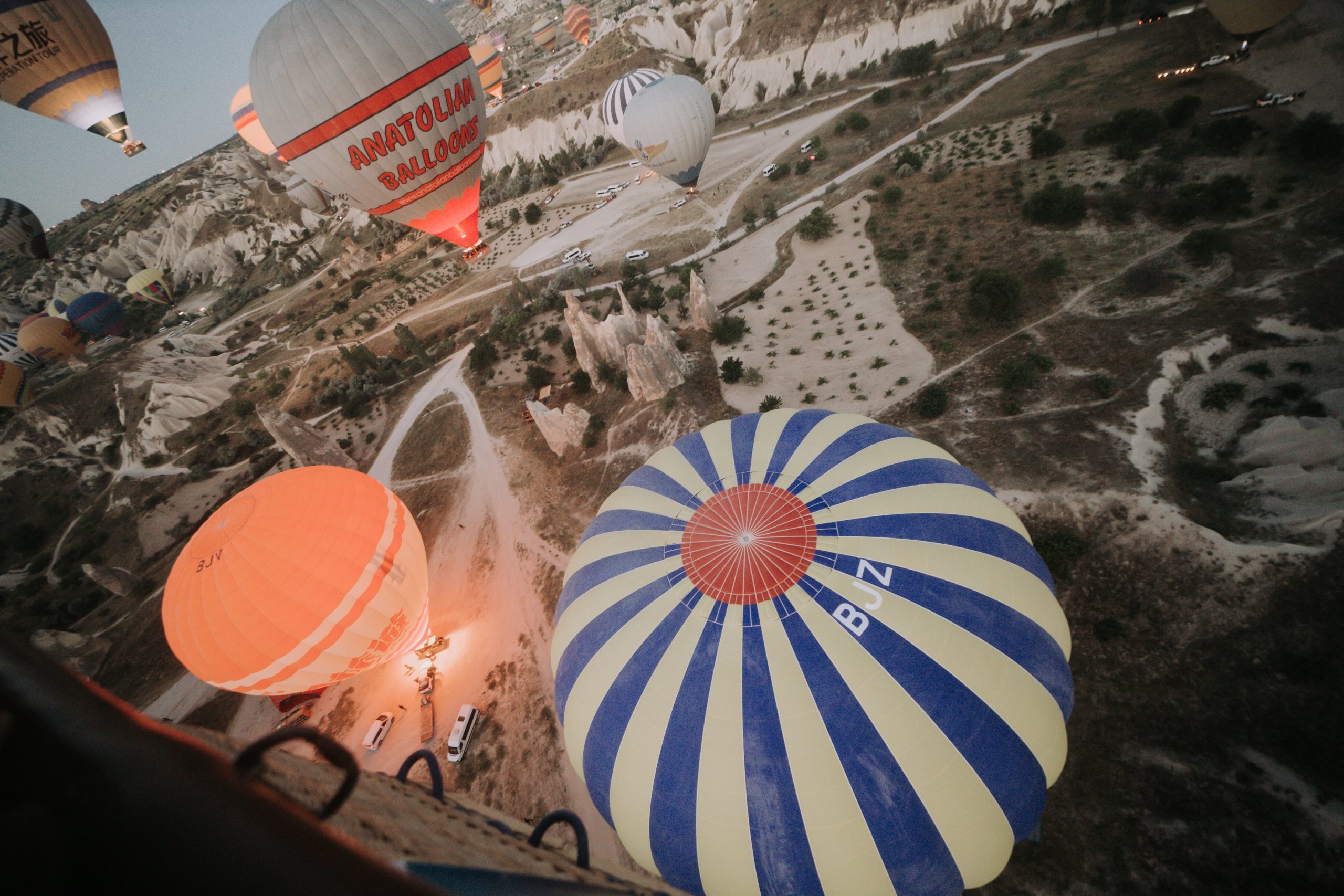 Start der Heißluftballons in Kappadokien