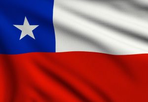 Flagge von Chile (blau mit weißem Stern - weiß - rot)